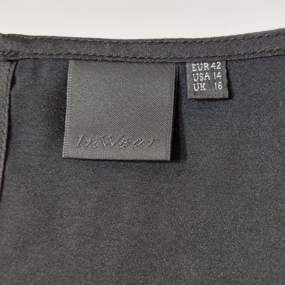 InWear Black Silk Blend Blouse - Size 14 - Picture 3 of 5